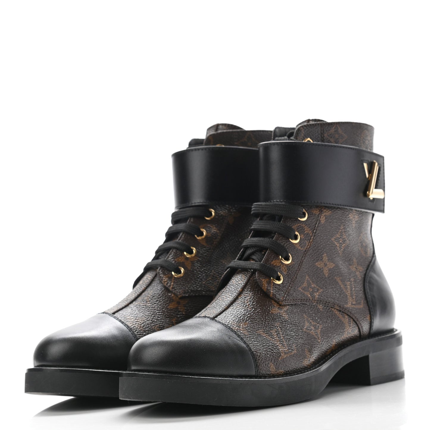Monogram Calfskin Wonderland Flat Ranger Boots 40 Black