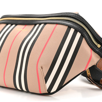 Burberry E-Canvas Icon Stripe Sonny Bum Bag Archive Beige 9 of 9