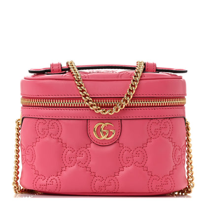 Gucci Calfskin GG Matelasse Mini Top Handle Bag Rhodamine Pink 1 of 10