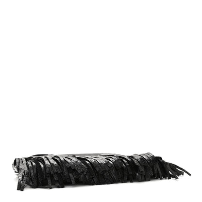 Nancy Gonzalez Crocodile Fringe Crossbody Clutch Black 4 of 10