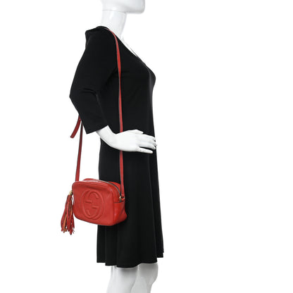 Gucci Pebbled Calfskin Small Soho Disco Bag Tabasco Red 2 of 18