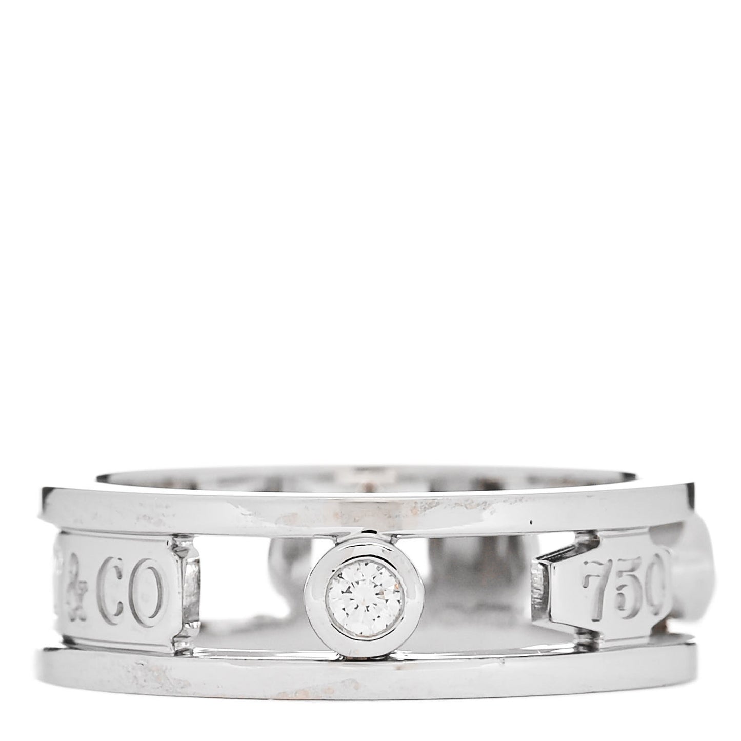 18K White Gold Diamond 1837 Ring 57 8