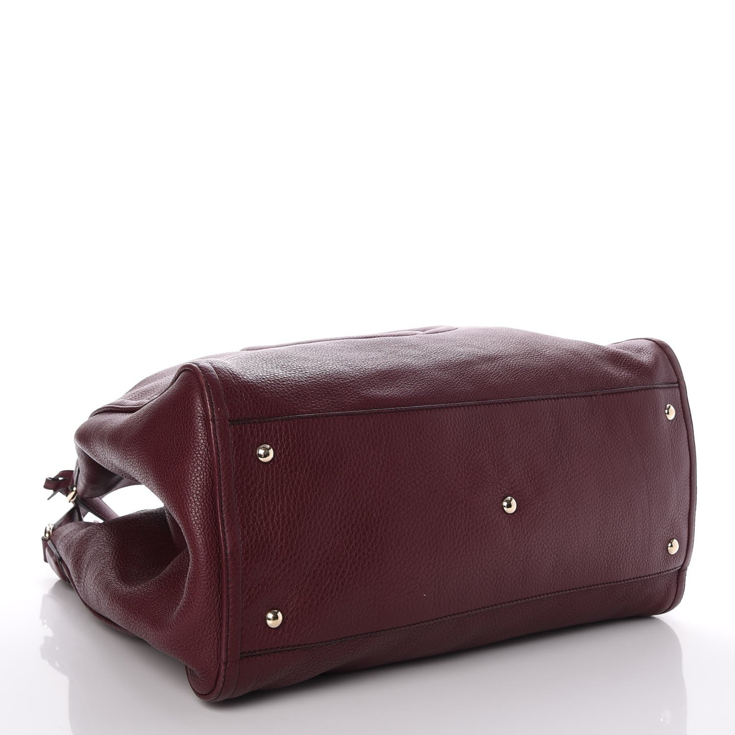 Gucci Pebbled Calfskin Large Soho Shoulder Bag Bordeaux 4 of 7