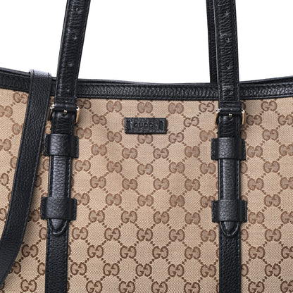 Gucci Monogram Cellarius Calfskin Tote Beige Ebony Black 7 of 9