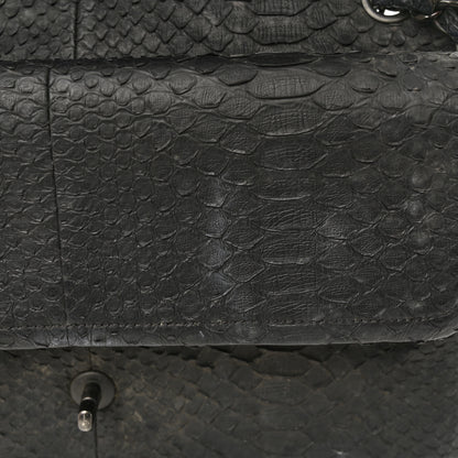 Chanel Snakeskin Jumbo Double Flap So Black 16 of 22