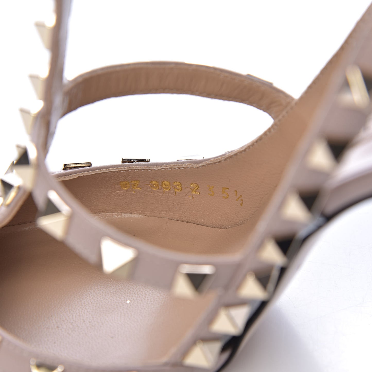 Patent Nappa Rockstud Ankle Strap 100mm Pumps 35.5 Black Poudre