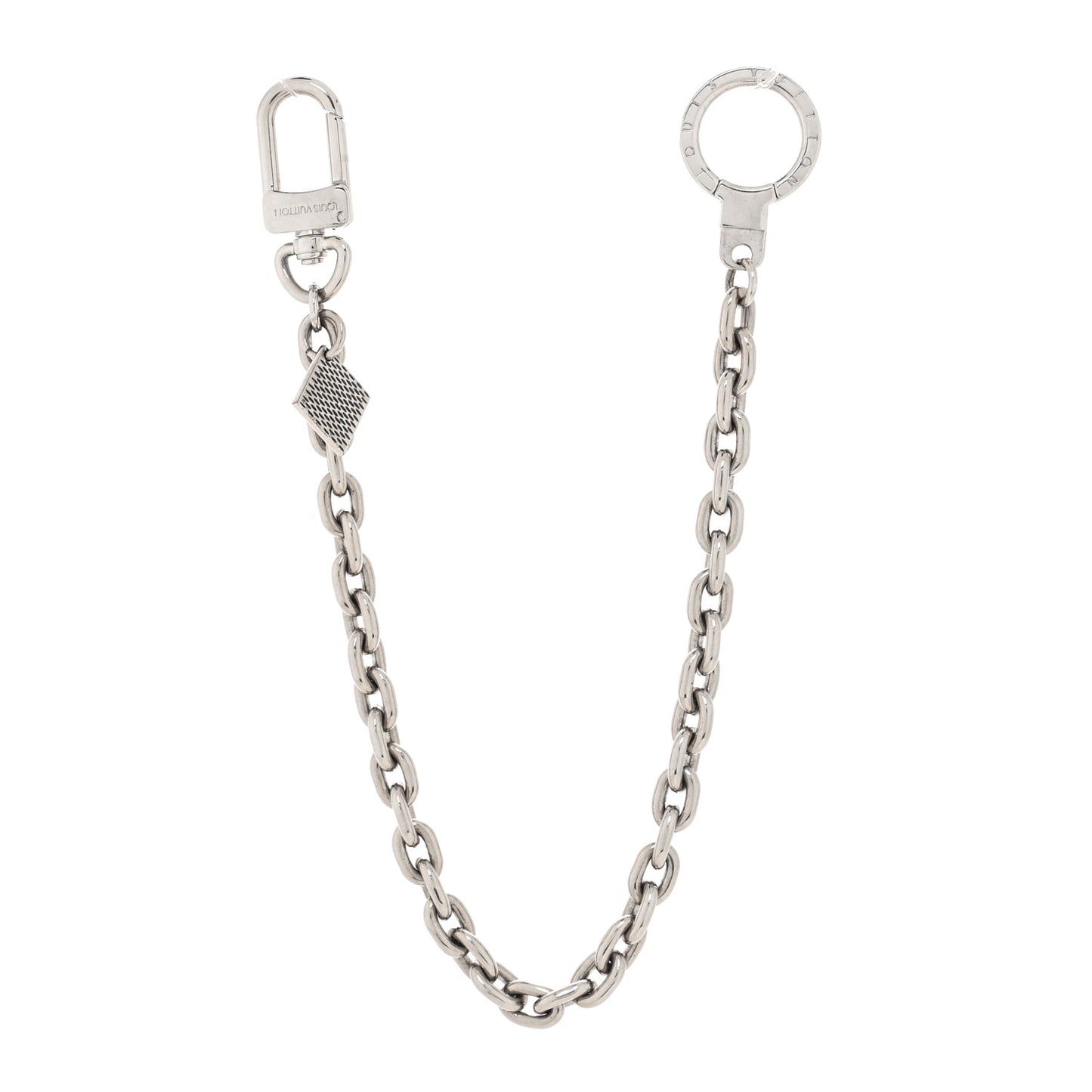 Metal Mens XL Key Chain Silver