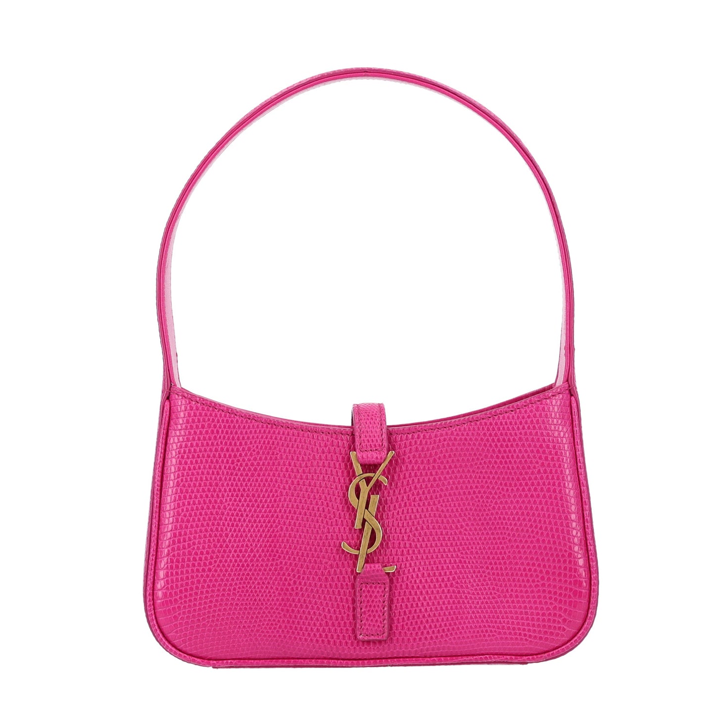 Calfskin Lizard Embossed Le 5 A 7 Mini Hobo Acid Pink