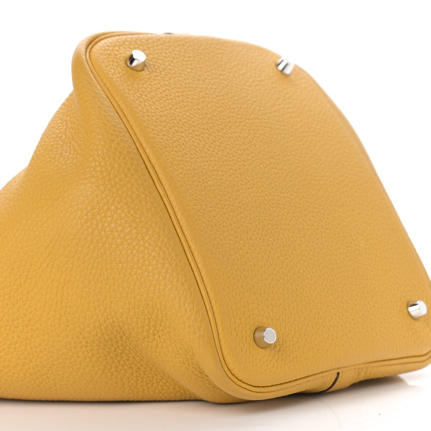 Hermes Taurillon Clemence Picotin Lock 22 MM Jaune Ambre 7 of 9