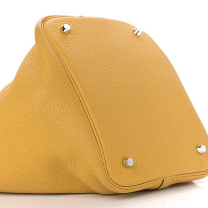 Hermes Taurillon Clemence Picotin Lock 22 MM Jaune Ambre 7 of 9