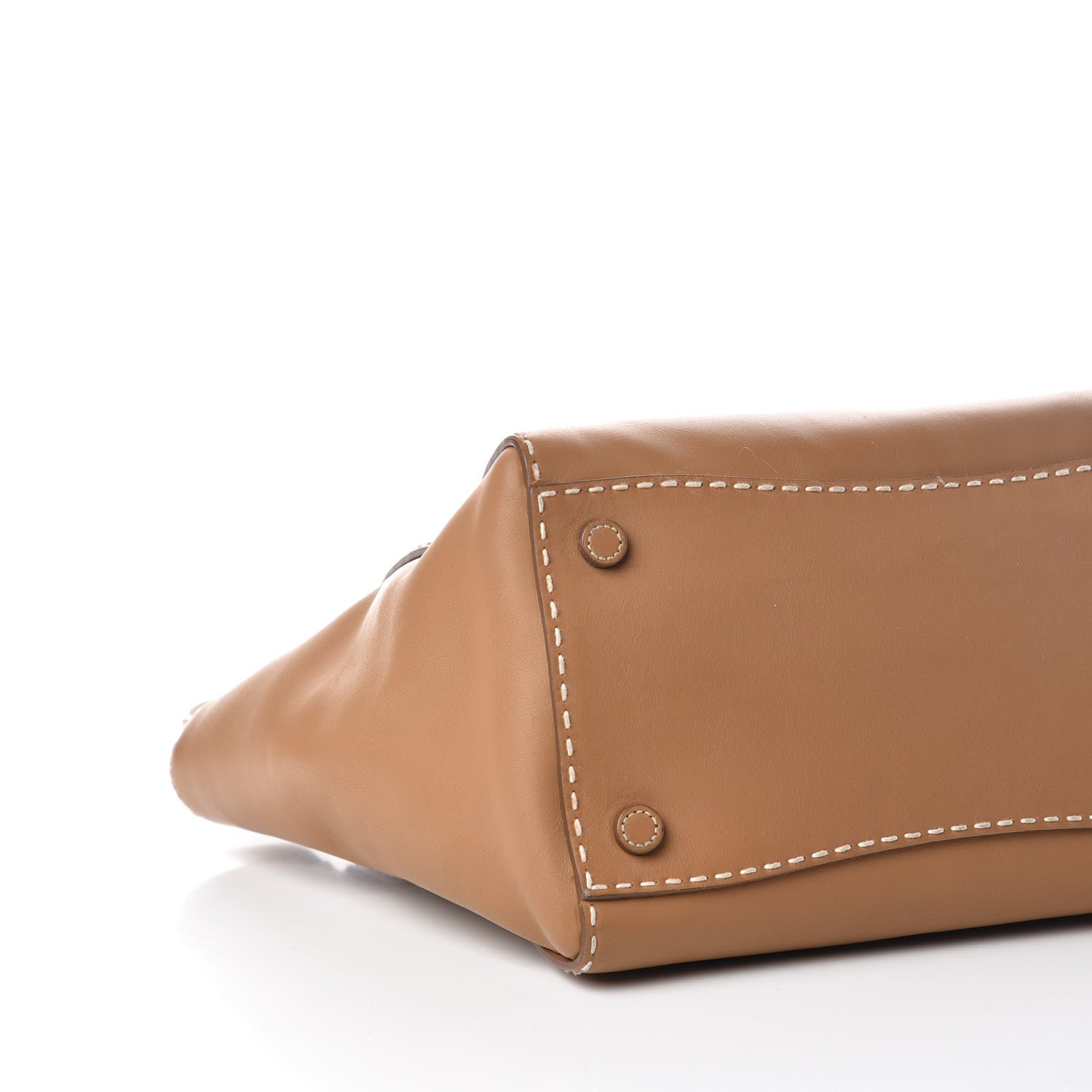 Prada City Calf Small Hand Stitched Galleria Double Zip Tote Caramel 12 of 15