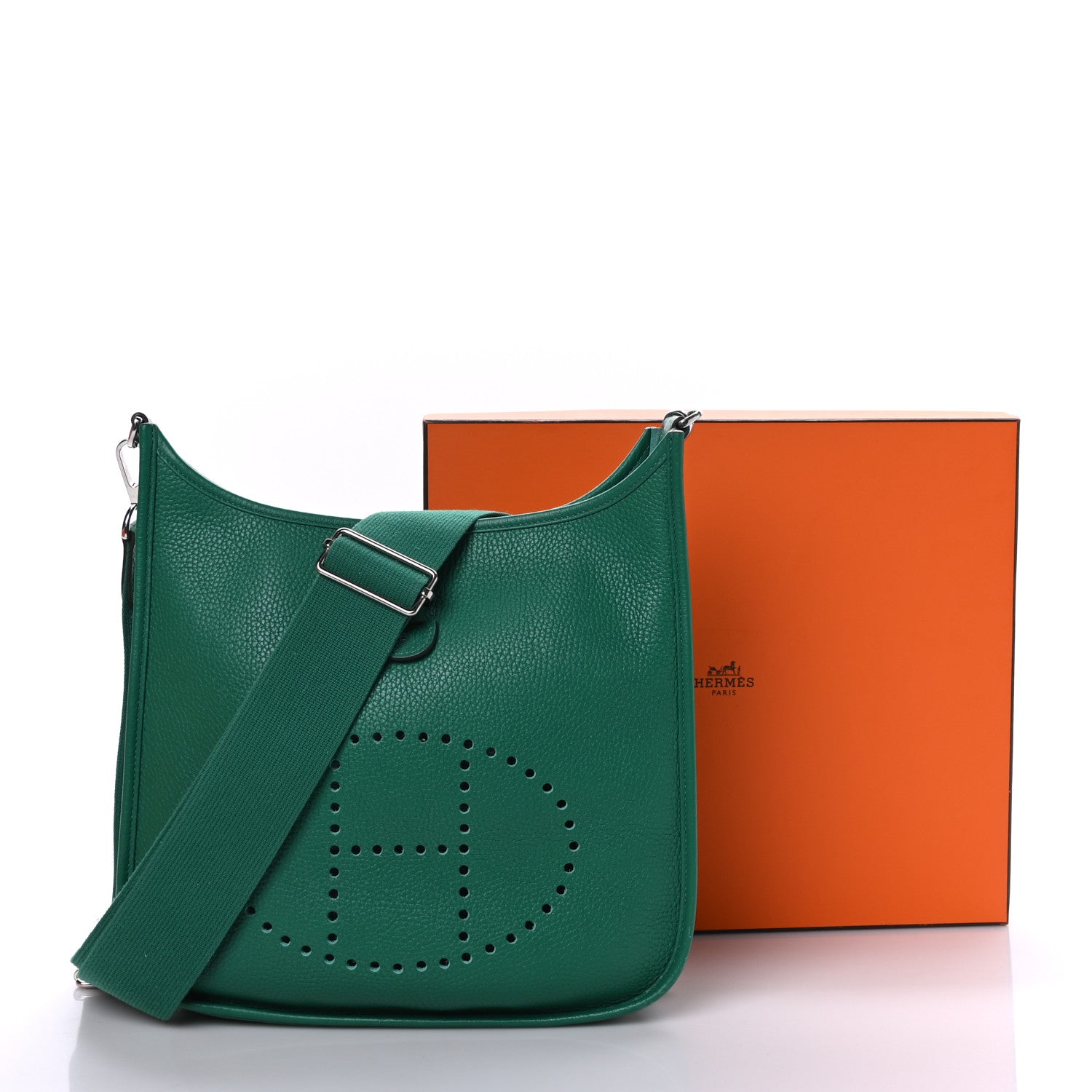 Hermes Taurillon Clemence Evelyne III PM Vert Vertigo 12 of 12