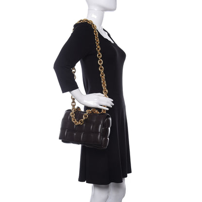 Bottega Veneta Lambskin Maxi Intreccio Padded Chain Cassette Crossbody Bag Black 2 of 12