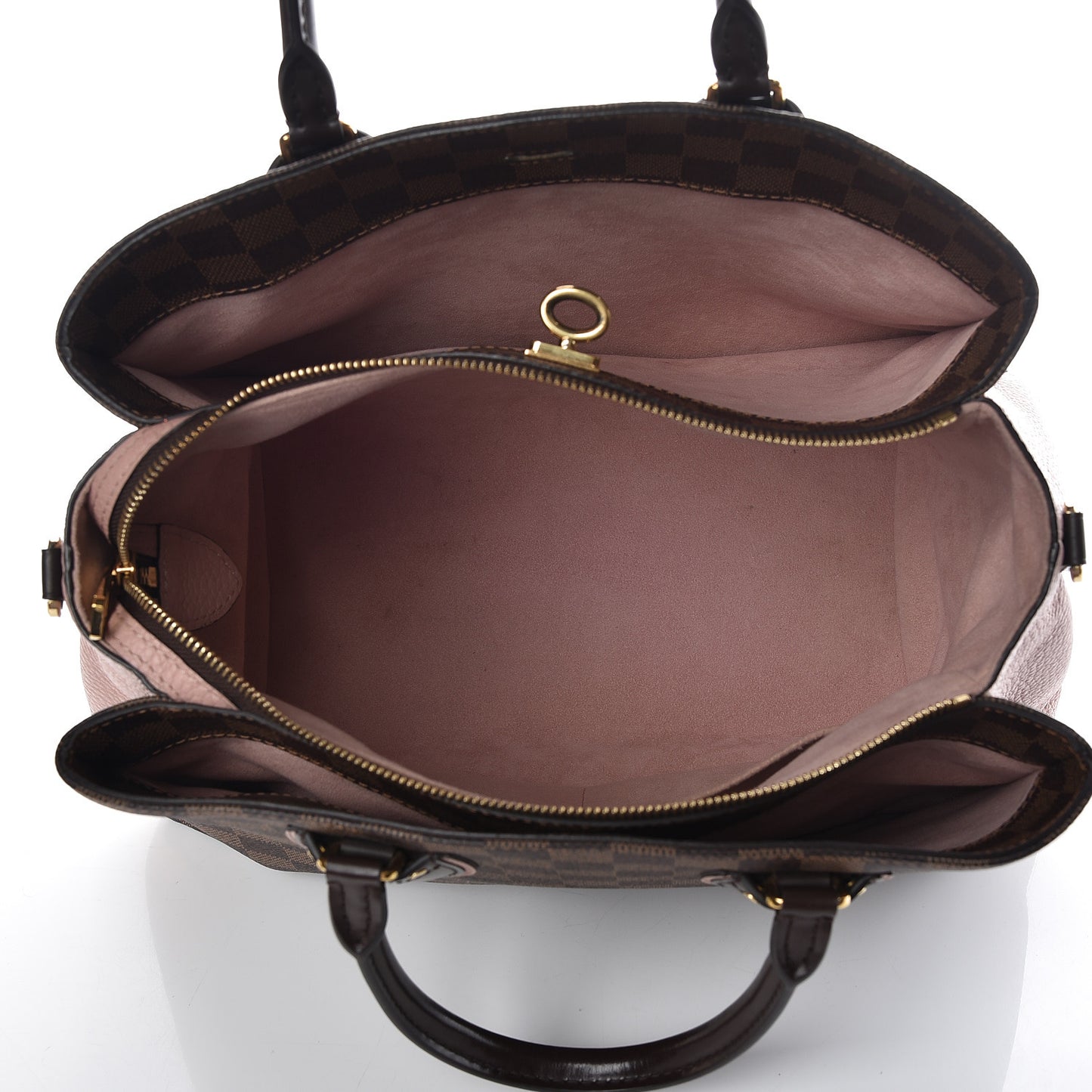 Cuir Taurillon Damier Ebene Normandy Magnolia
