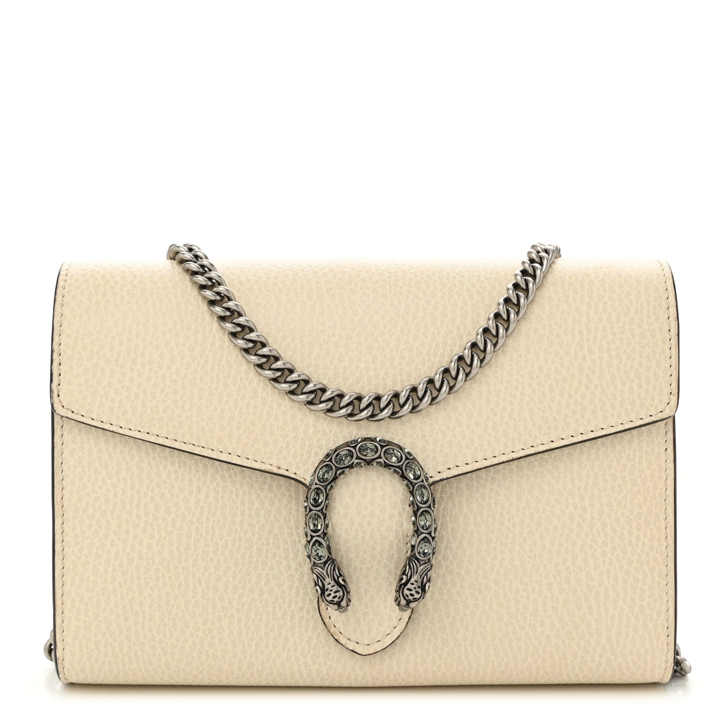 Gucci Dollar Calfskin Mini Dionysus Chain Wallet Mystic White 1 of 11