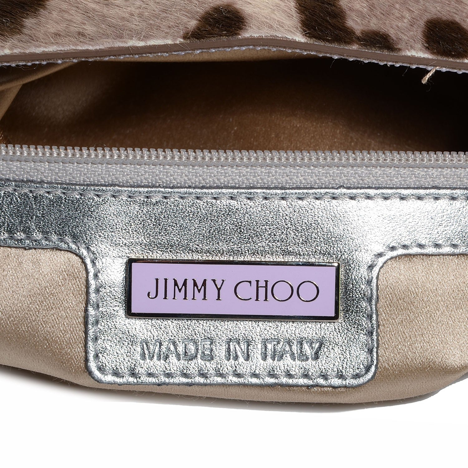 Jimmy Choo Leather Calf Hair Leopard Daphne Clutch Neon 7 of 7