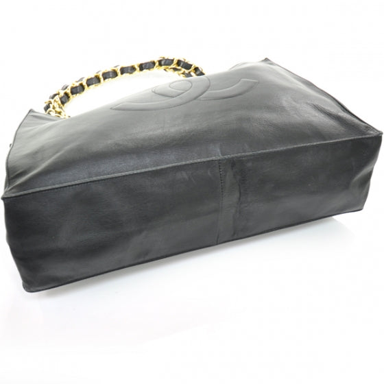Lambskin Jumbo Shoulder Bag Black
