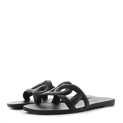 Hermes Rubber Aloha Sandals 41 Black 3 of 7