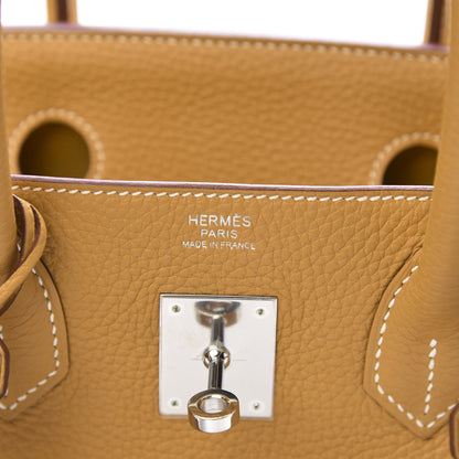 Hermes Taurillon Clemence Birkin 30 Natural Sable 6 of 14