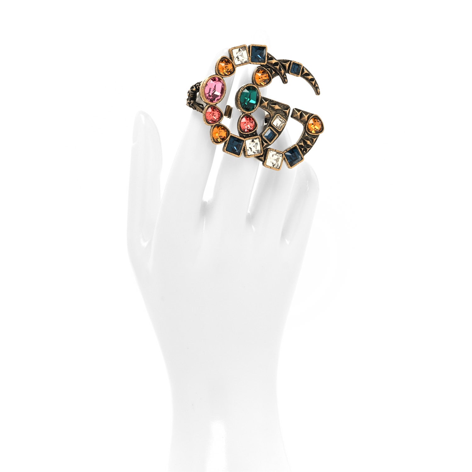 Gucci Crystal Double G Ring S Multicolor 2 of 5