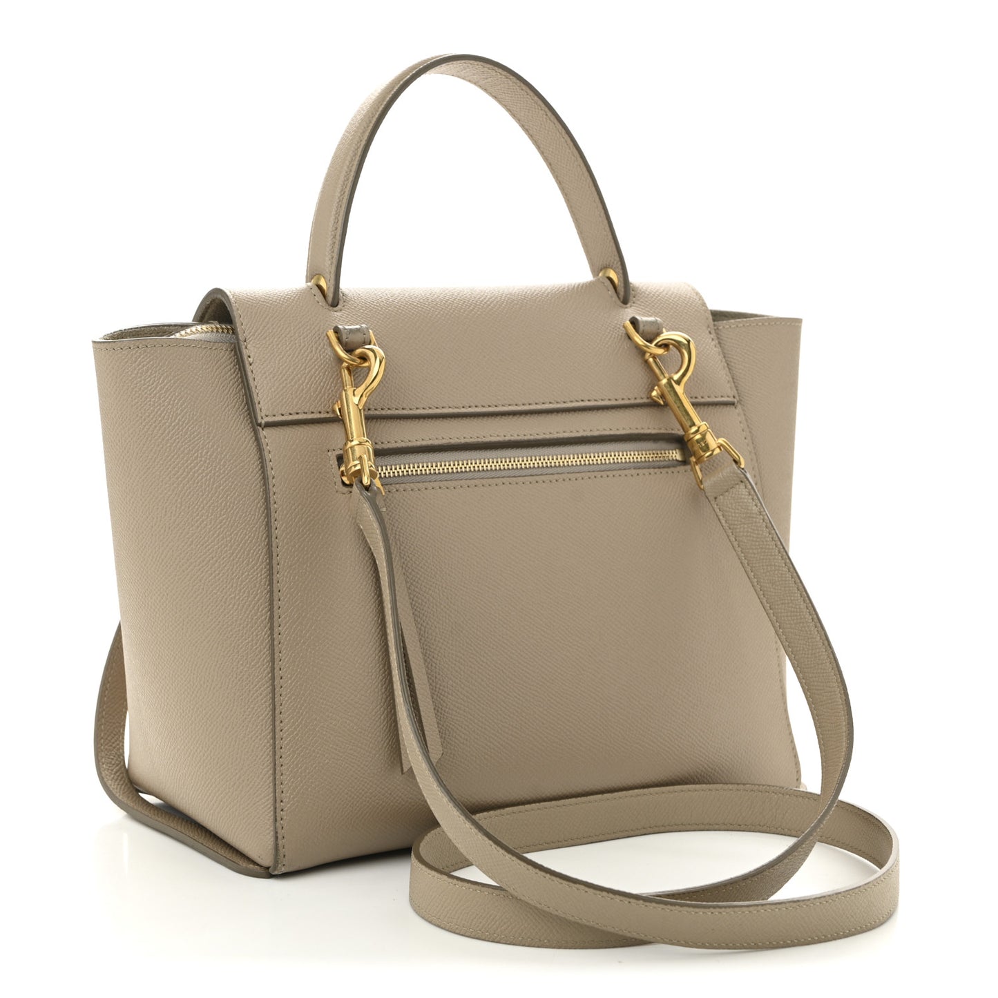 Grained Calfskin Micro Belt Bag Light Taupe