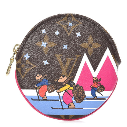 Louis Vuitton Monogram 2018 Christmas Animation Round Coin Purse 1 of 8