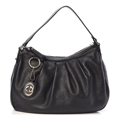 Gucci Guccissima Medium Sukey Hobo Black 1 of 11