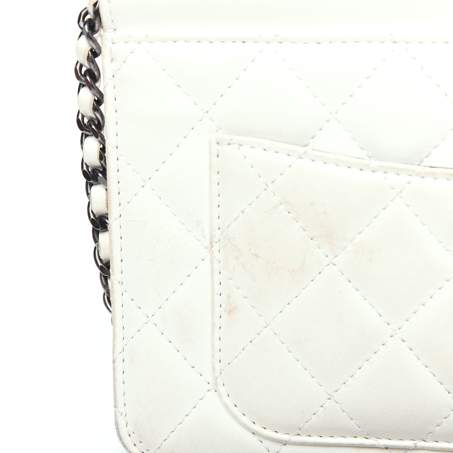 Chanel Lambskin Quilted Medium Crossing Times Flap Dark White 13 of 13