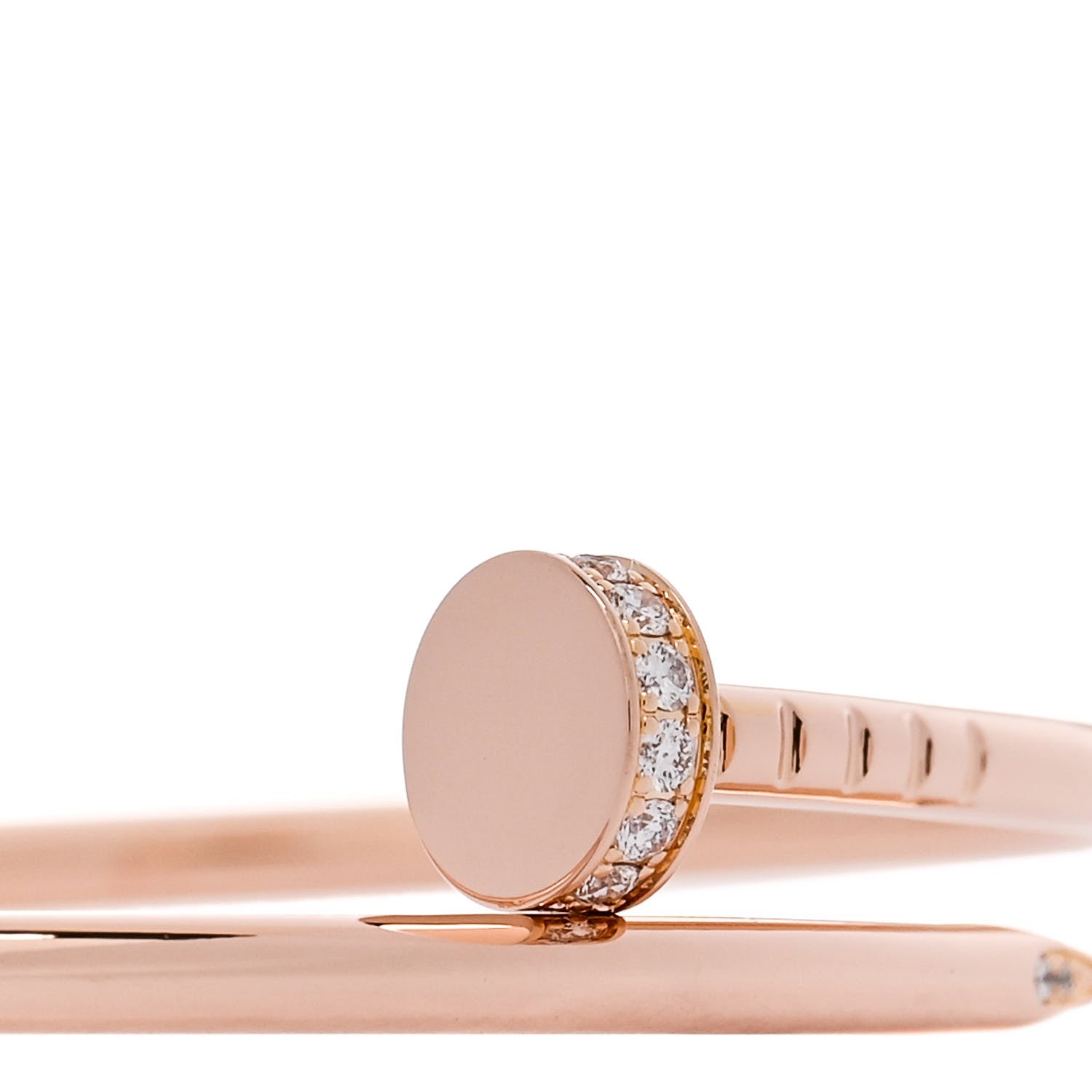 Cartier 18K Pink Gold Diamond Small Juste Un Clou Bracelet 15 3 of 5