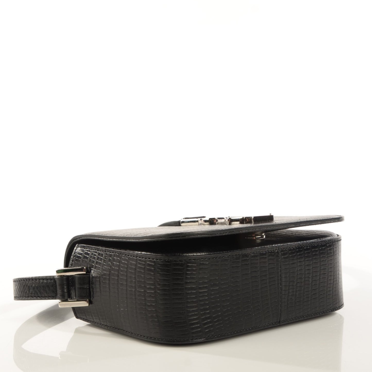 Lizard Calfskin Embossed Classic Small Monogram Universite Bag Black