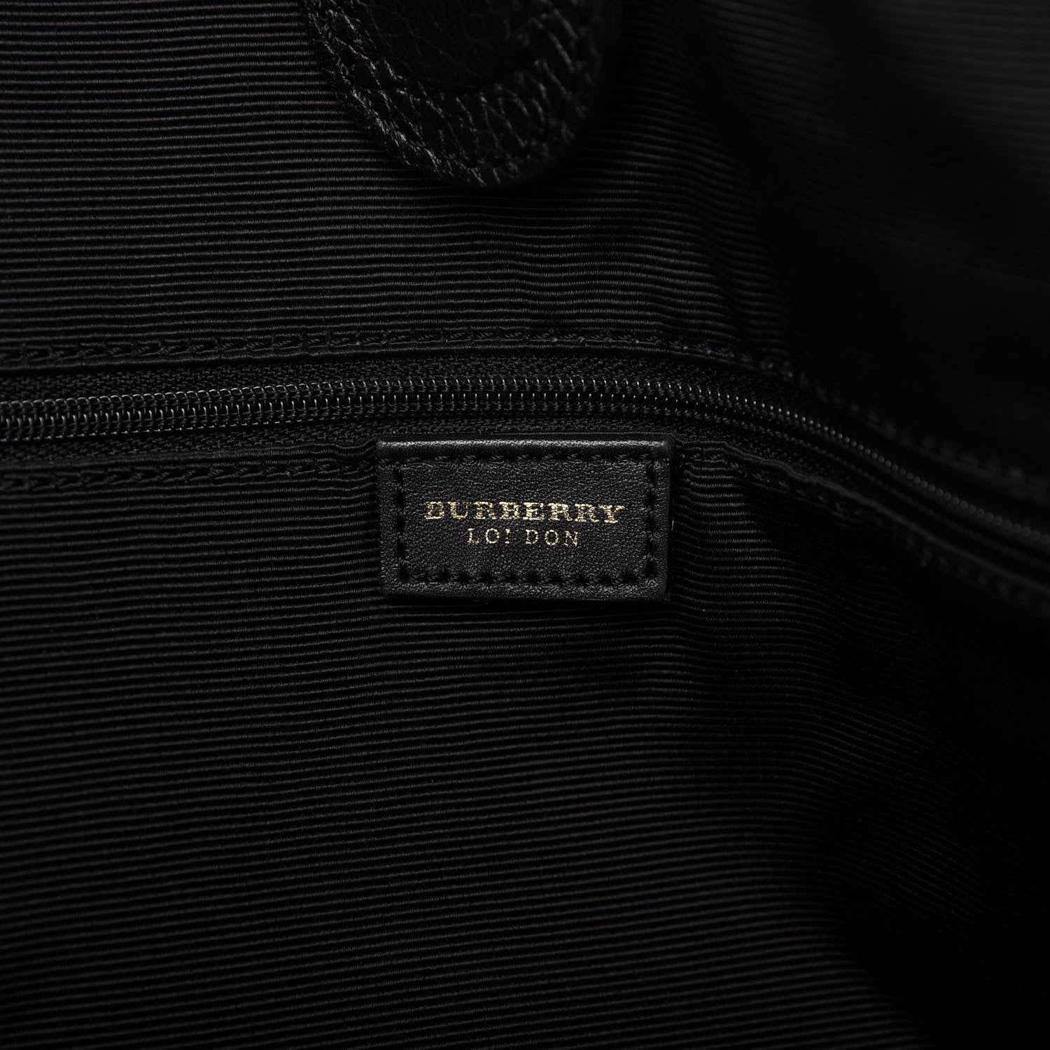 Burberry Signature Grain Calfskin Check Embossed Tote Black 8 of 12