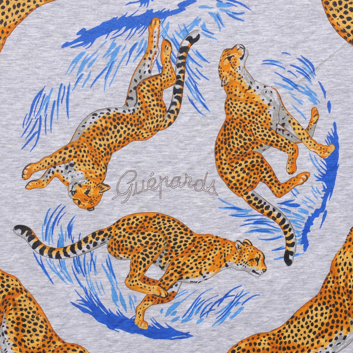 Hermes Cotton Guepards T-Shirt Scarf Gris 1 of 7