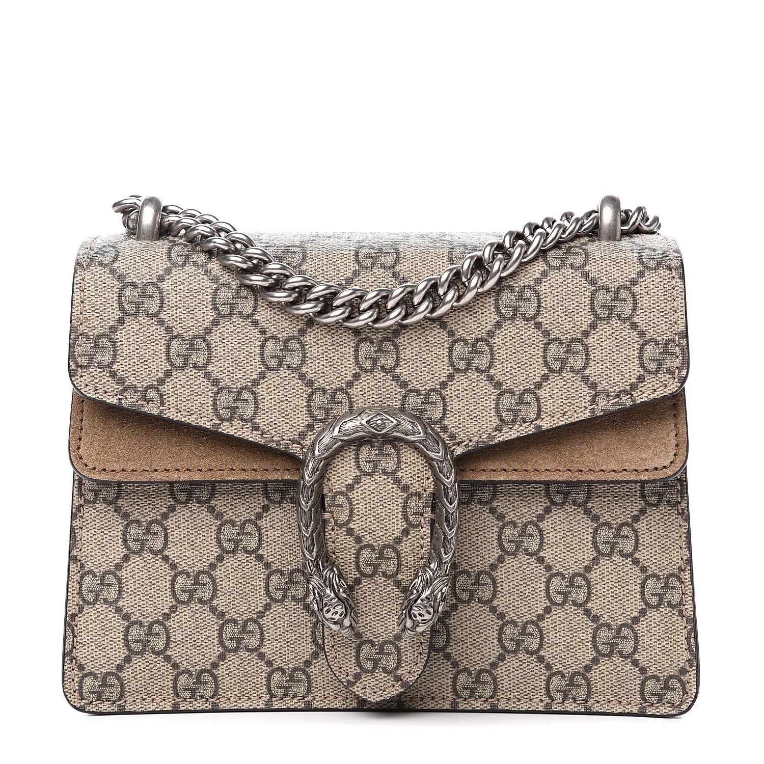 Gucci GG Supreme Monogram Mini Dionysus Shoulder Bag Taupe 1 of 9