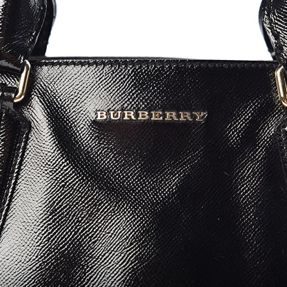 Burberry Patent Suede Zip Detail Tote Black 12 of 13