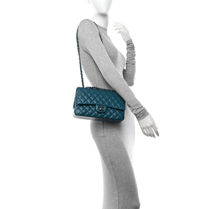 Chanel Lambskin Medium Double Flap Turquoise 2 of 11