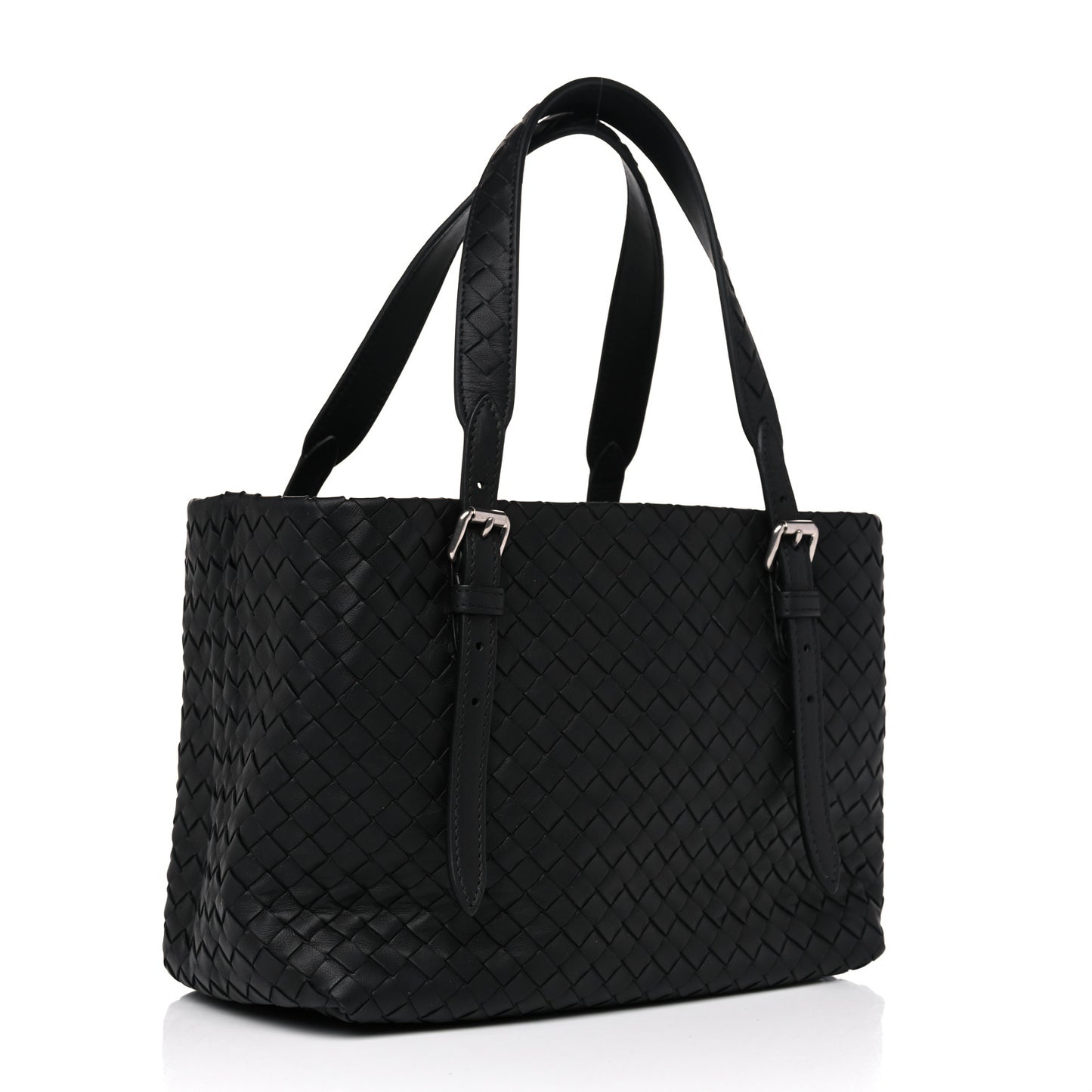Nappa Intrecciato Mini Cesta Tote Black