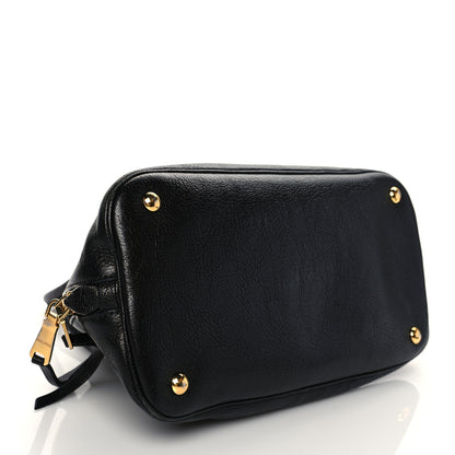 Miu Miu Goatskin Madras Bauletto Black 4 of 9