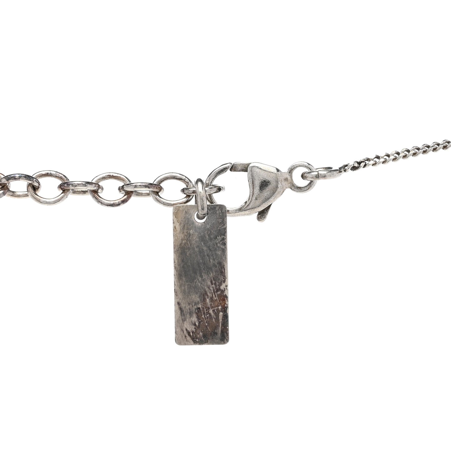 Metal Heart Necklace Silver