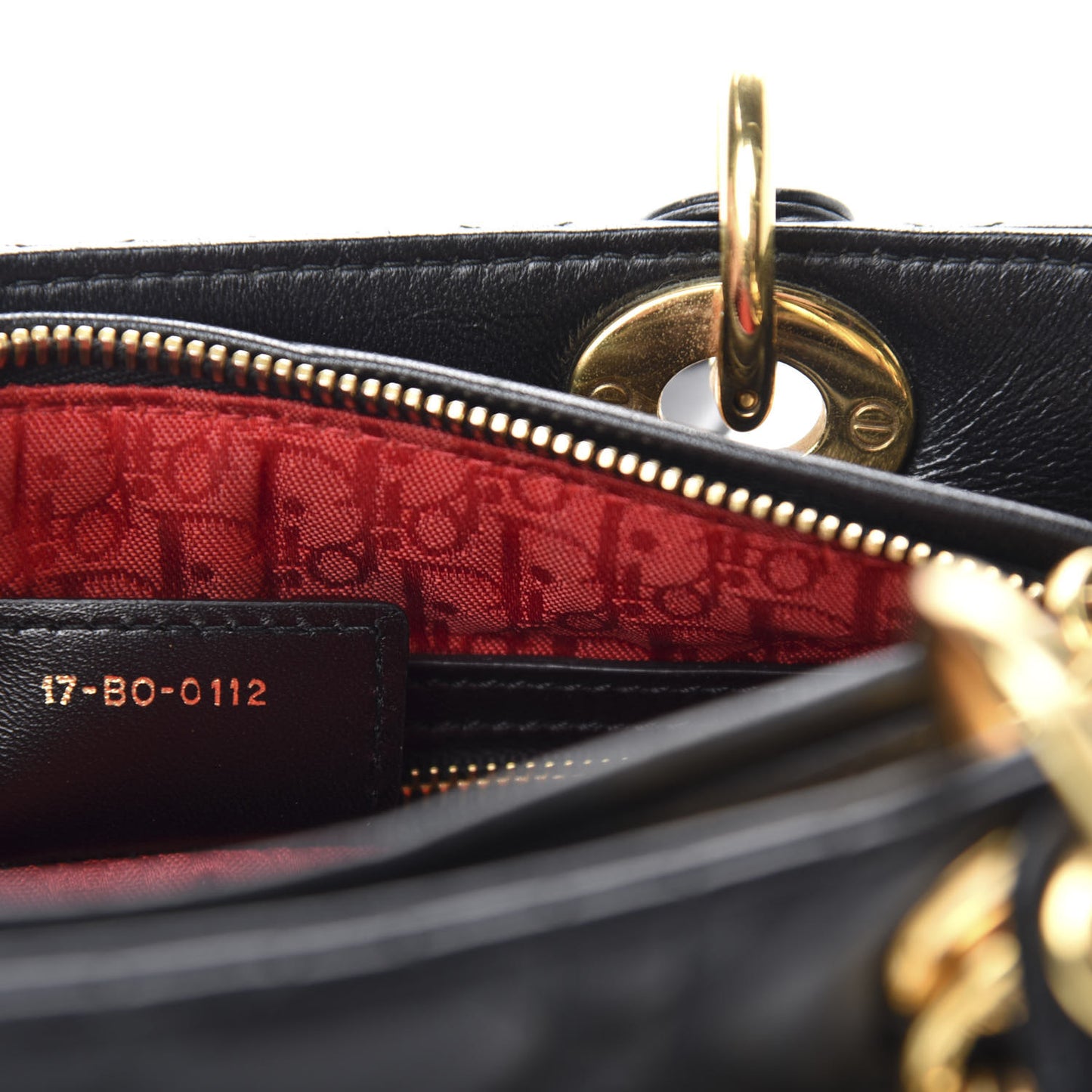 Lambskin Cannage Medium Lady Dior Black