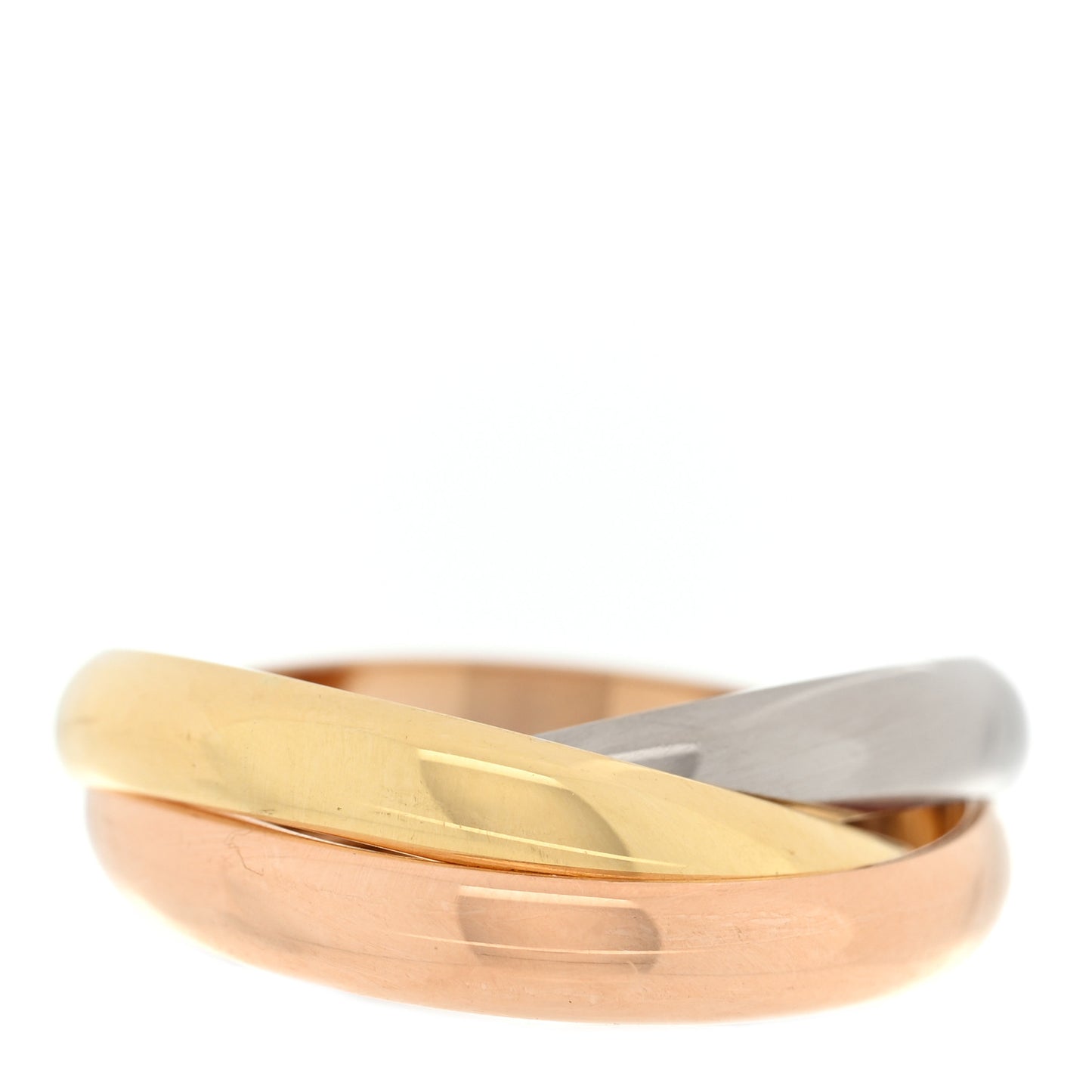 18K Pink Yellow White Gold Classic Trinity Ring 58 8.5