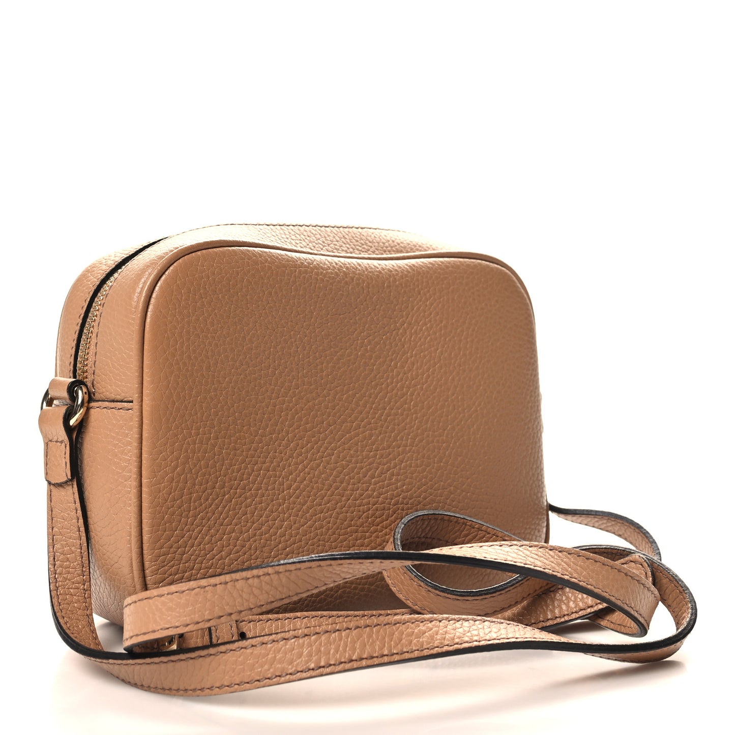 Pebbled Calfskin Small Soho Disco Bag Camelia