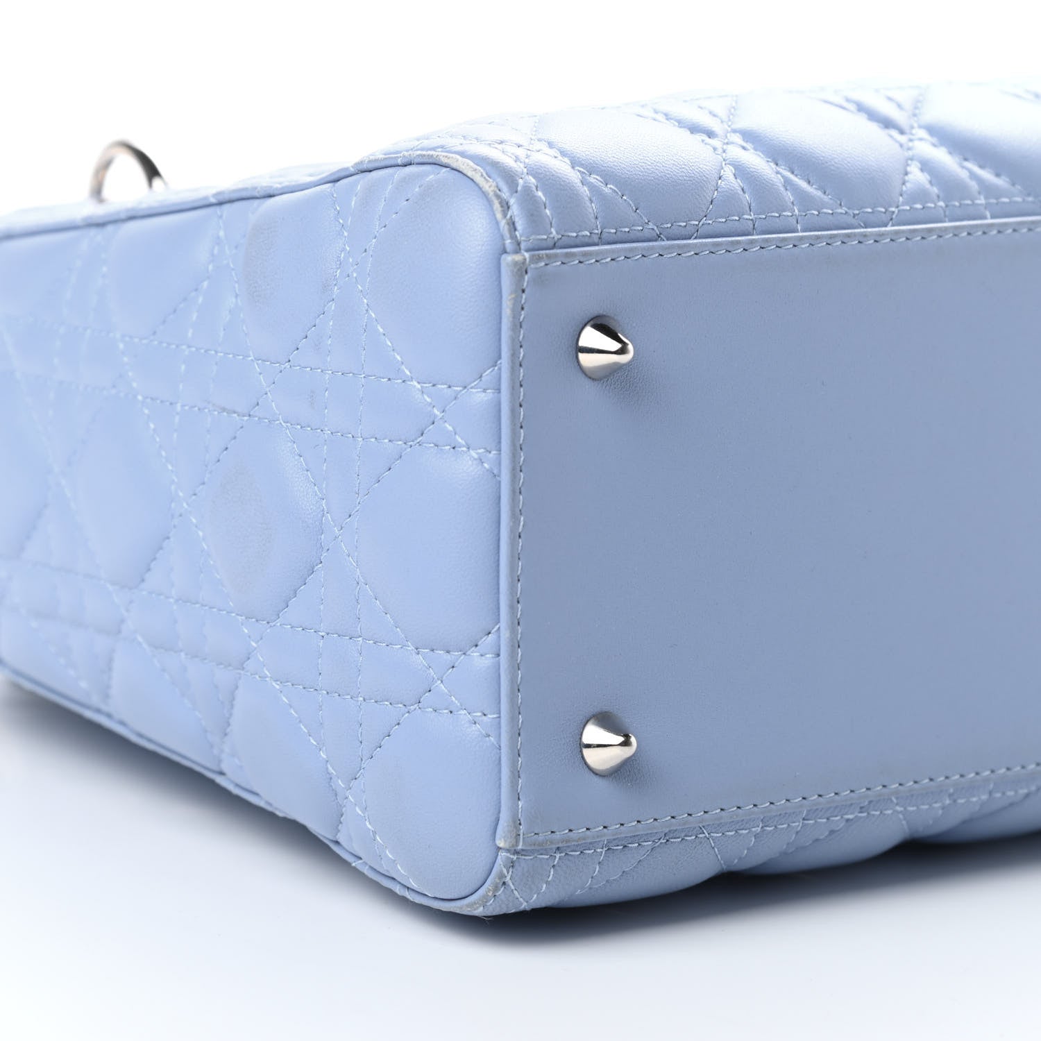 Christian Dior Lambskin Cannage Medium Lady Dior Light Blue 9 of 15
