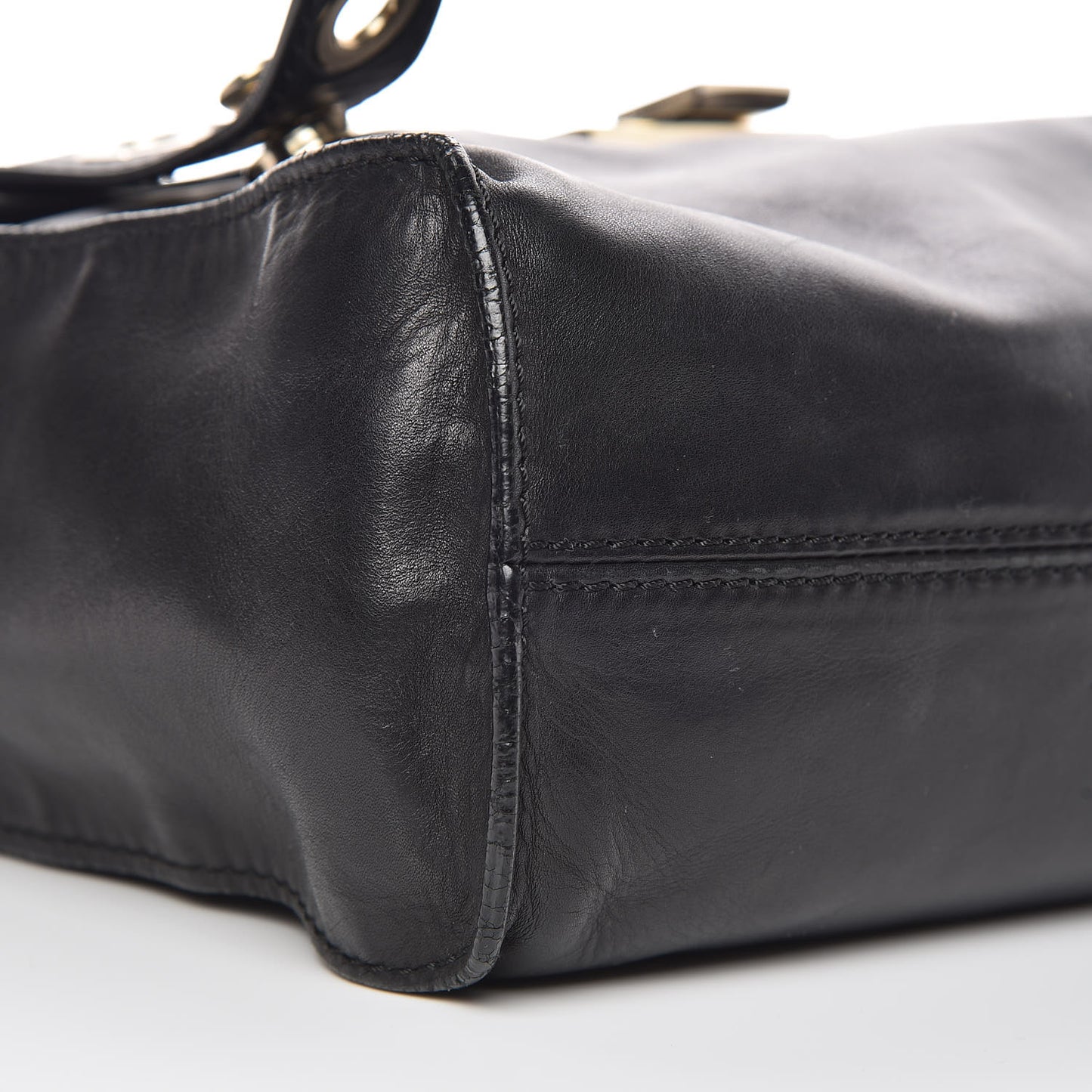 Calfskin Pauline Messenger Bag Black