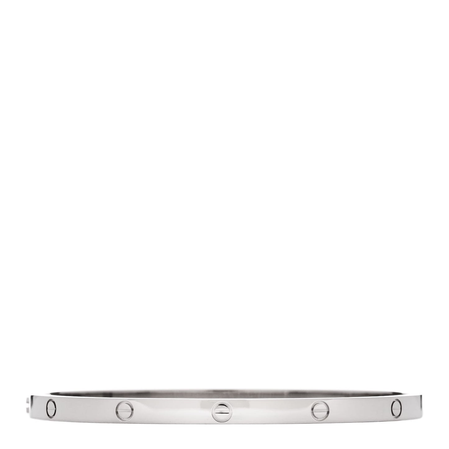 18K White Gold Small LOVE Bracelet 17