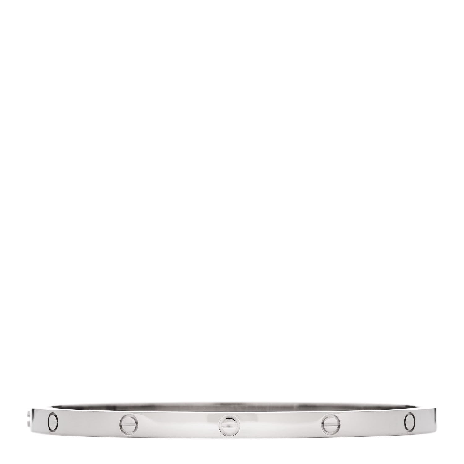 Cartier 18K White Gold Small LOVE Bracelet 17 2 of 3