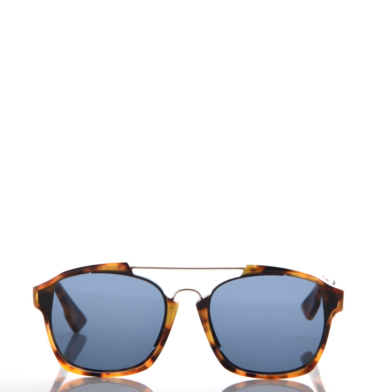 Christian Dior Abstract Square Mirrored Sunglasses Spotted Havana 2 of 7