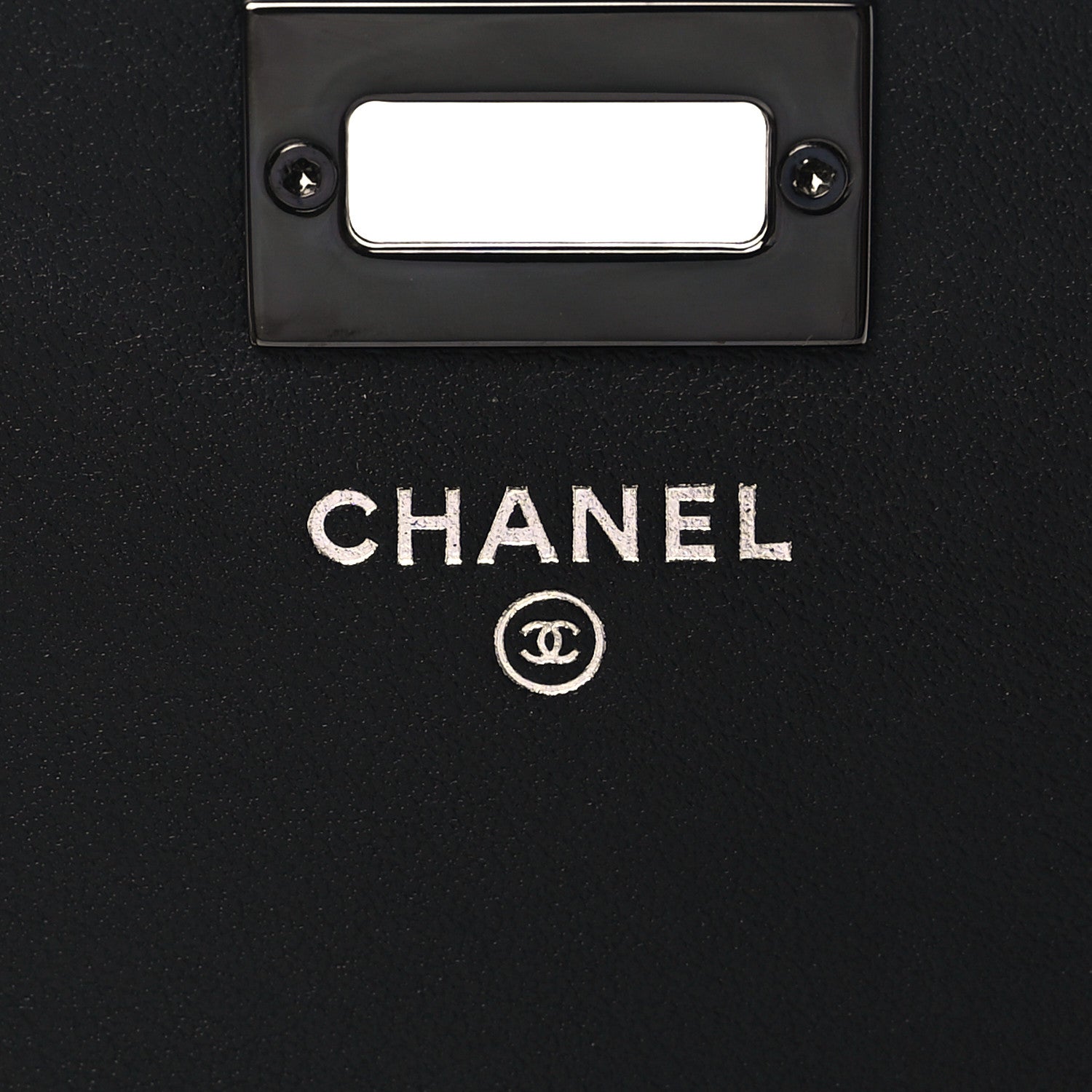 Chanel Aged Calfskin Chevron Quilted Reissue 2.55 Square Wallet On Chain WOC So Black 6 of 10