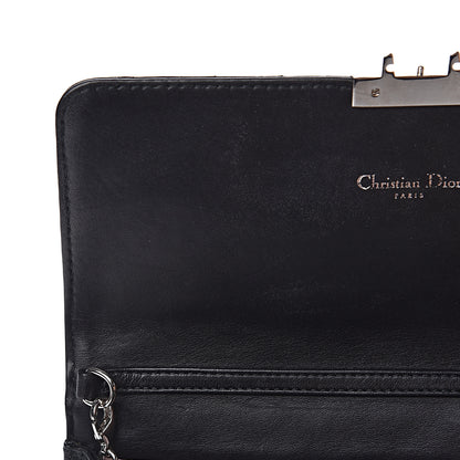 Christian Dior Lambskin Cannage Miss Dior Promenade Pouch Black 11 of 14