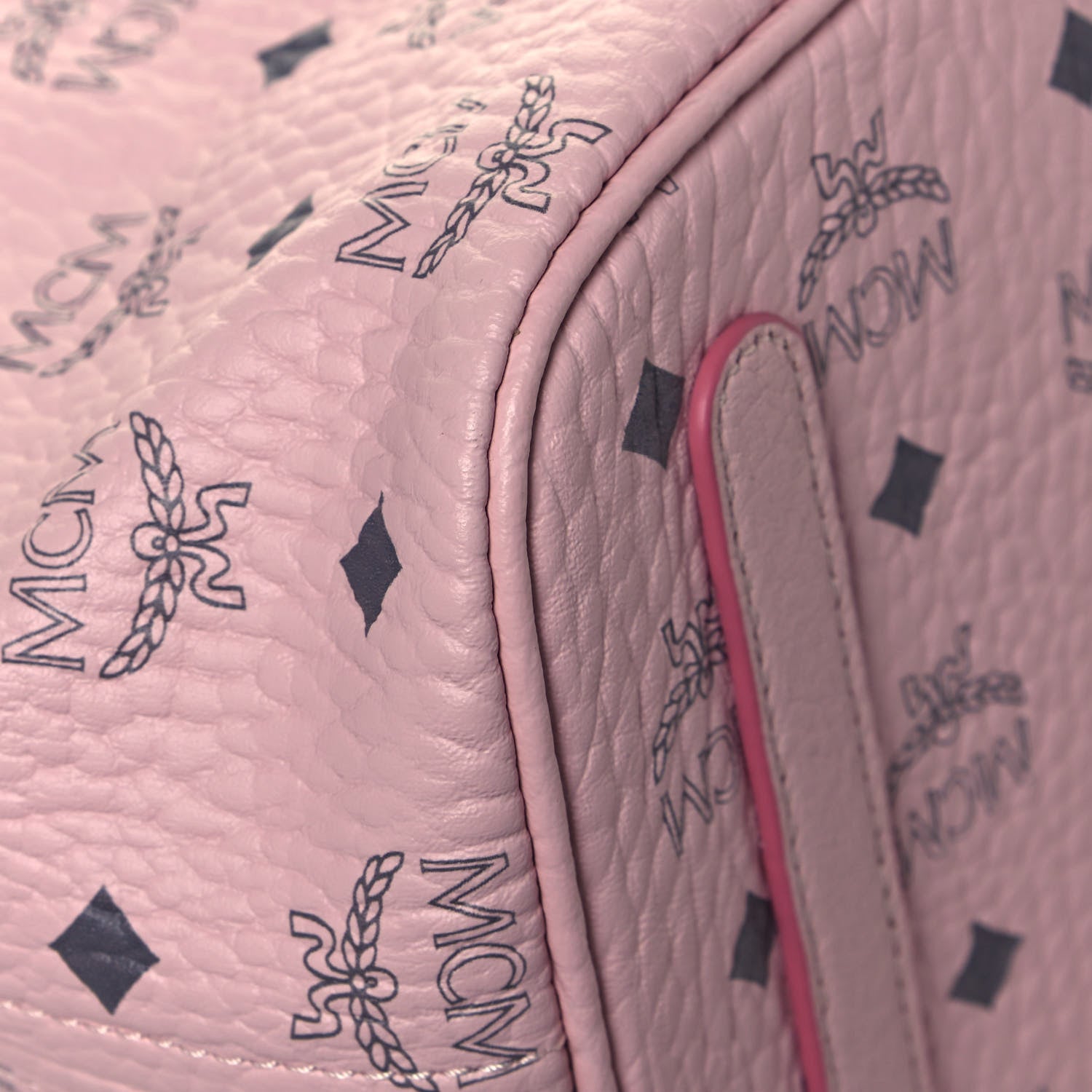 MCM Visetos Medium Liz Reversible Shopper Tote Powder Pink 10 of 19