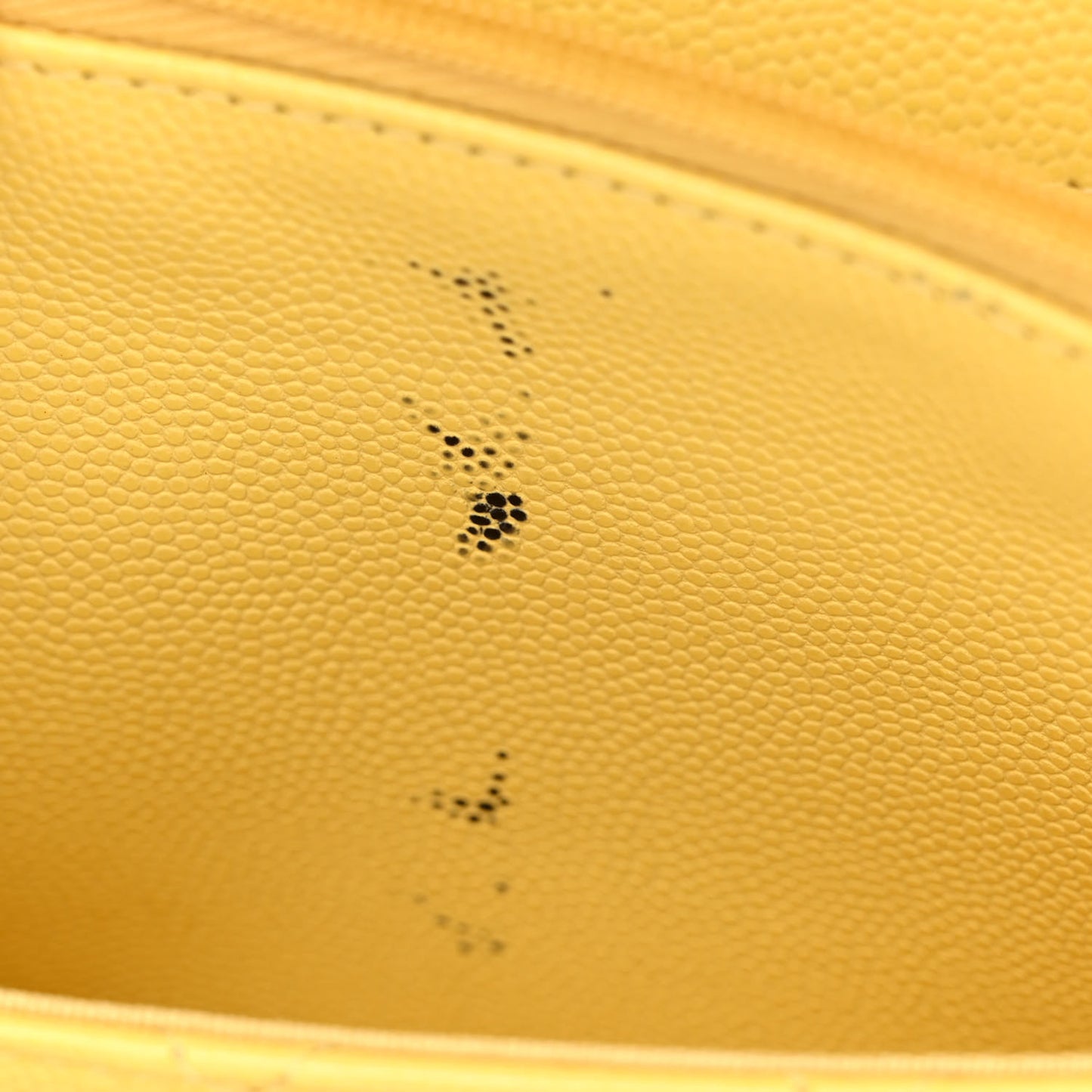 Caviar Quilted Wallet on Chain WOC Yellow
